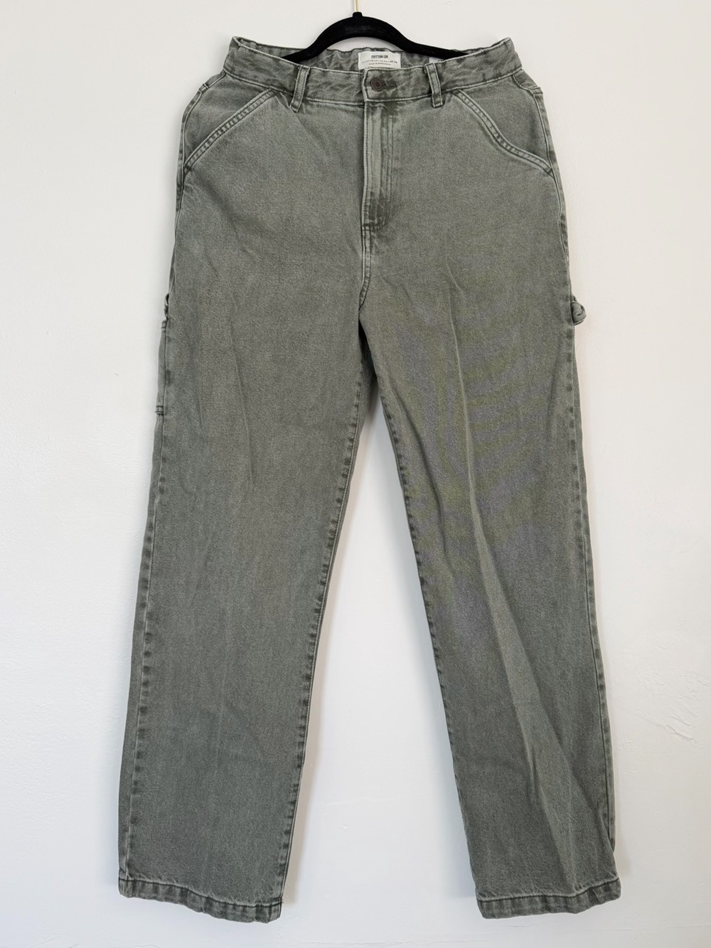 Cotton On Women's Washed Gray Straight Leg Jeans